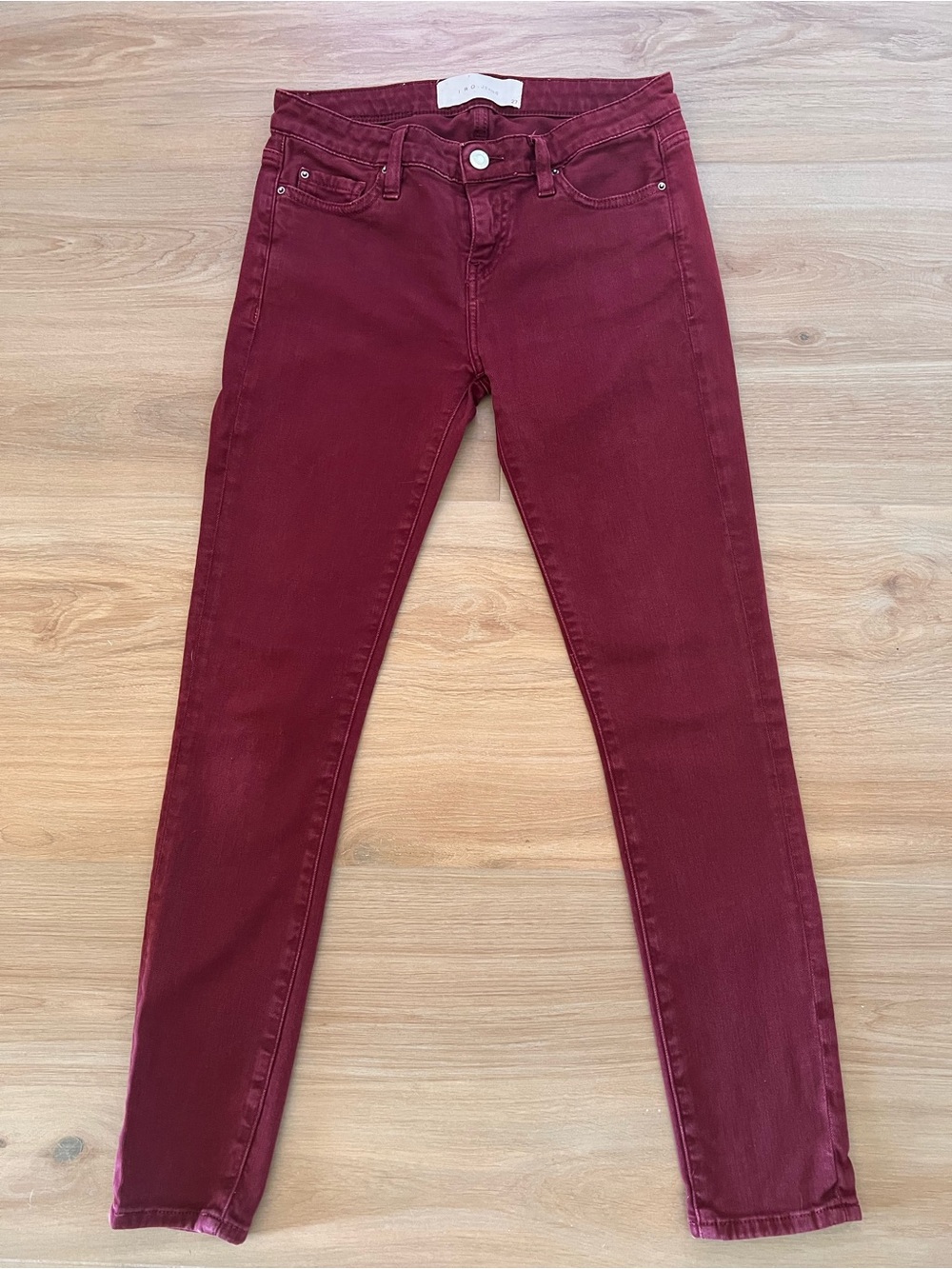 IRO Jeans Burgundy Red Skinny Jeans Women’s Size 27 Mid Rise Designer Denim